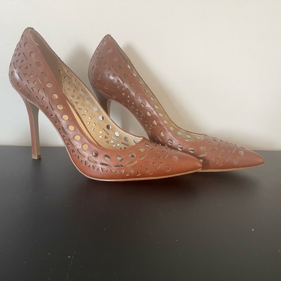 Summer brown cutout heels - Picture 2 of 8